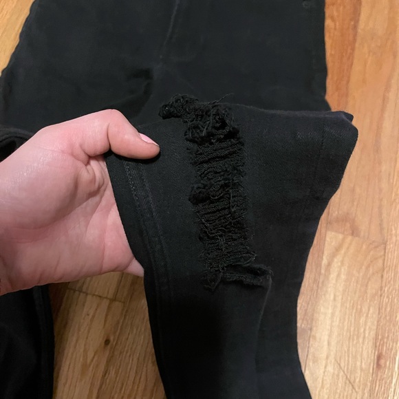 Express high-rise stretch legging, distressed knees, black- Size 0R - Picture 6 of 9